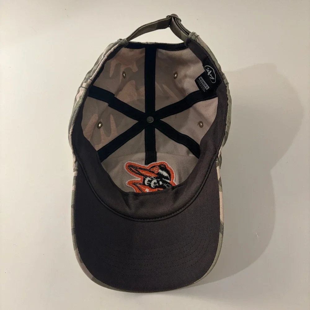 47 Brand Baltimore Orioles Womens OS Camo Sequin Baseball Hat MLB Cap